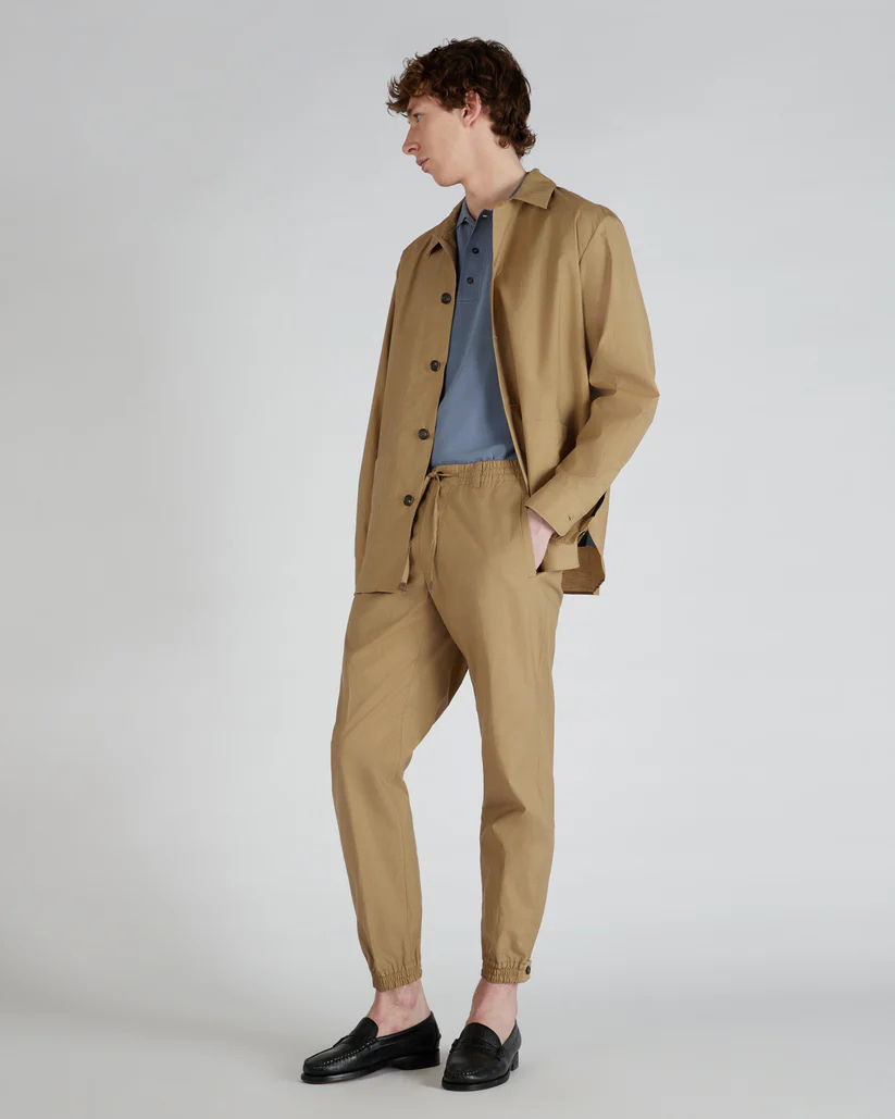 Slim-Fit Cotton Crêpe Polo Shirt - Blue | Lightweight Knit