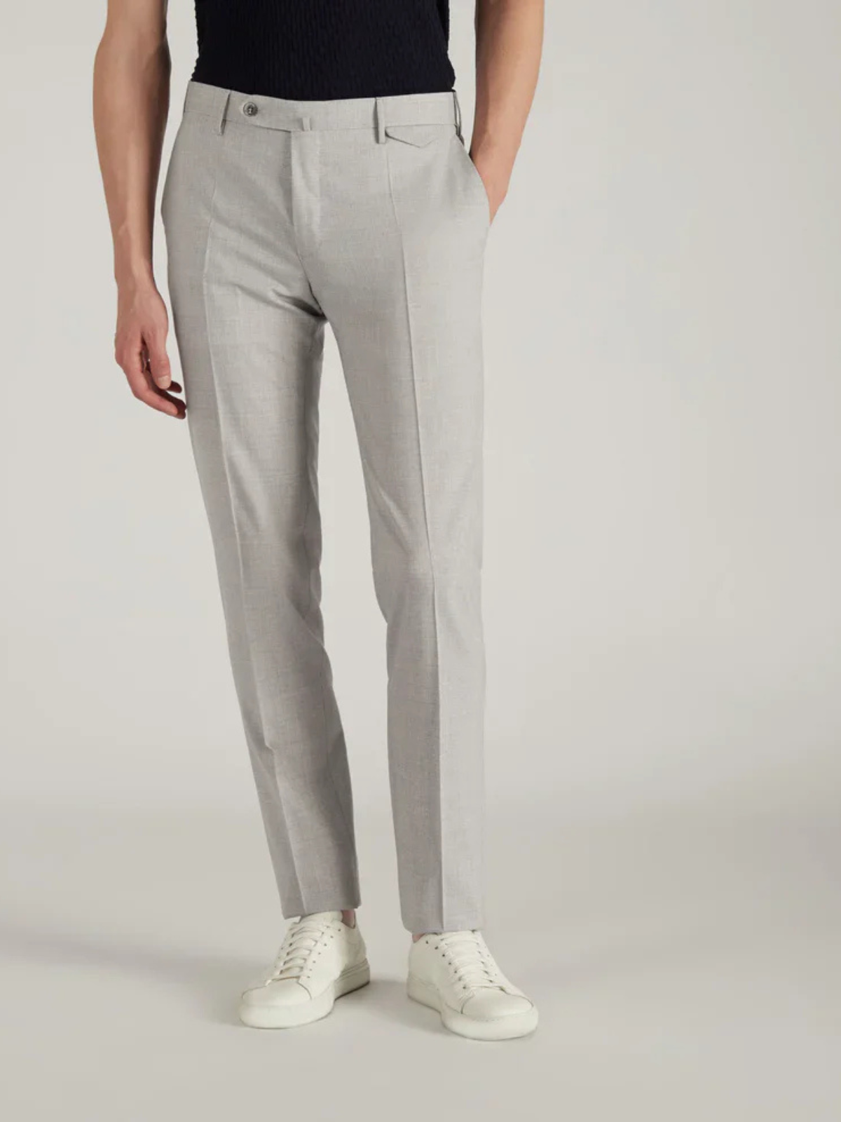 Men's Slim Fit Tropical Wool Trousers