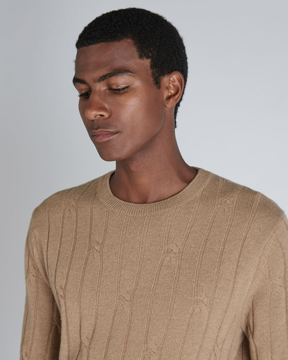 Men’s Slim Fit Wool & Cashmere Crew Neck Sweater