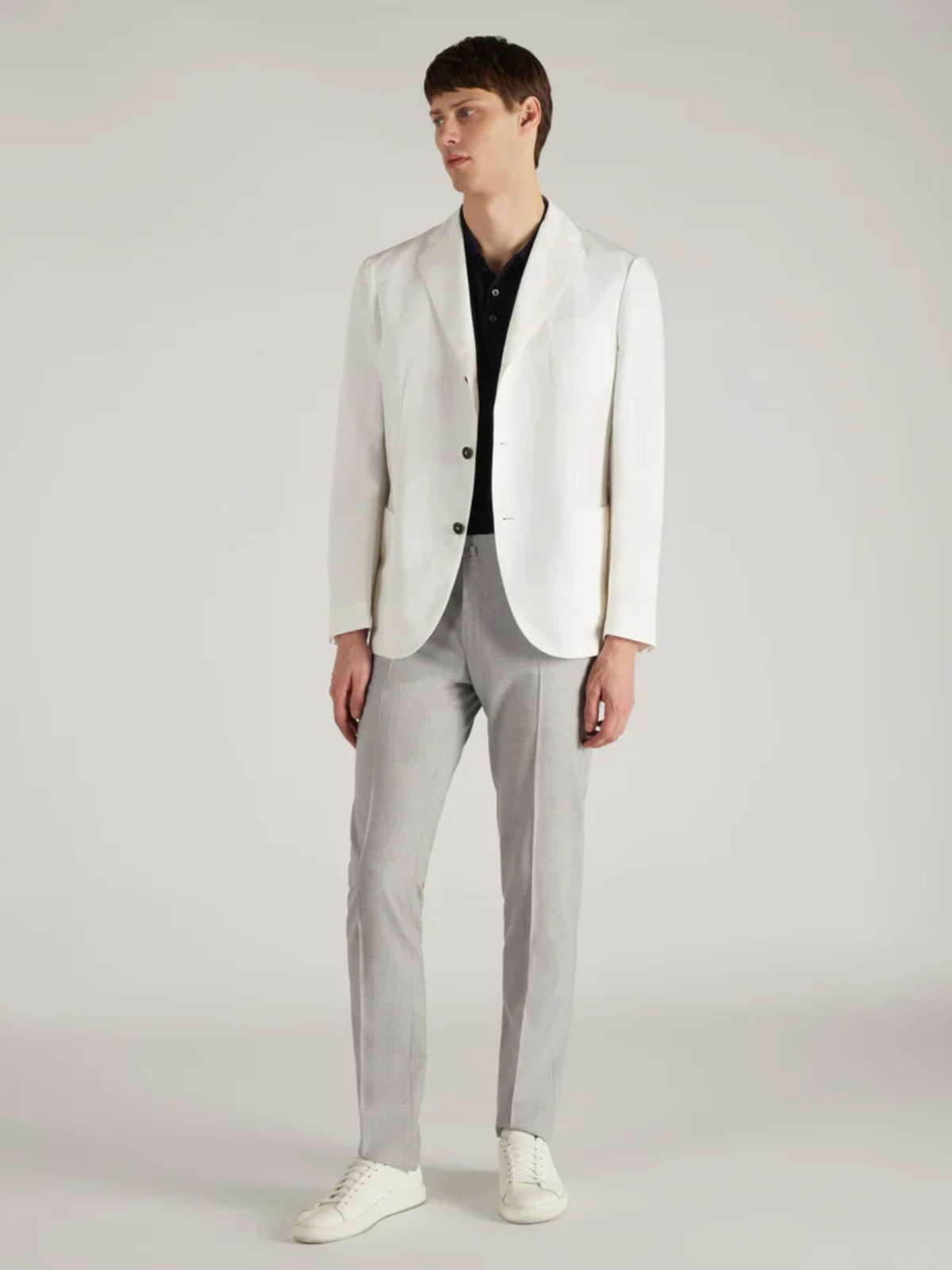 Men's Slim Fit Tropical Wool Trousers