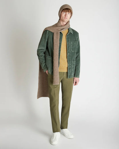 Men's Slim Fit Cotton Moleskin Trousers - Soft & Velvety