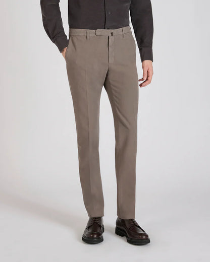 Men's Slim Fit Cotton Moleskin Trousers - Soft & Velvety