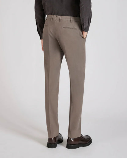 Men's Slim Fit Cotton Moleskin Trousers - Soft & Velvety