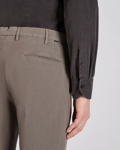 Men's Slim Fit Cotton Moleskin Trousers - Soft & Velvety
