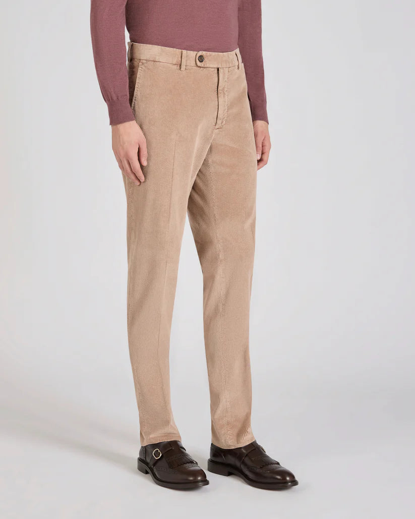 Men's Tapered Fit Corduroy Trousers - Cotton | Smart Casual