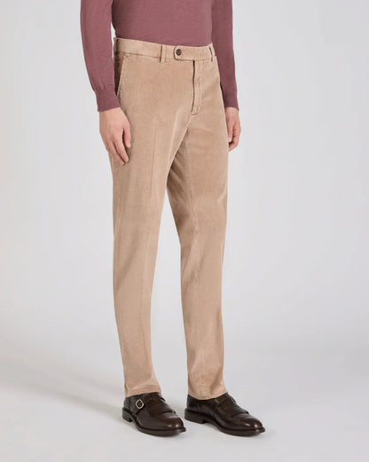 Men's Tapered Fit Corduroy Trousers - Cotton | Smart Casual
