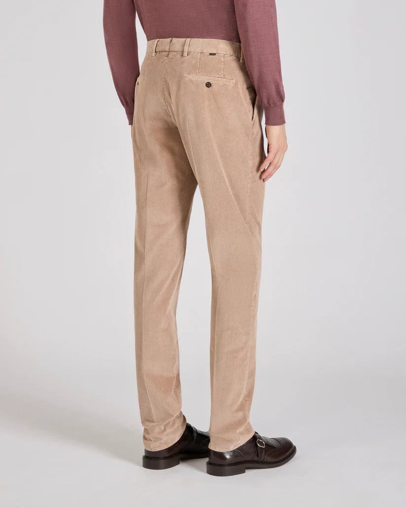 Men's Tapered Fit Corduroy Trousers - Cotton | Smart Casual