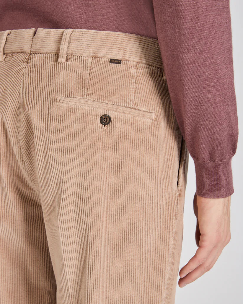 Men's Tapered Fit Corduroy Trousers - Cotton | Smart Casual