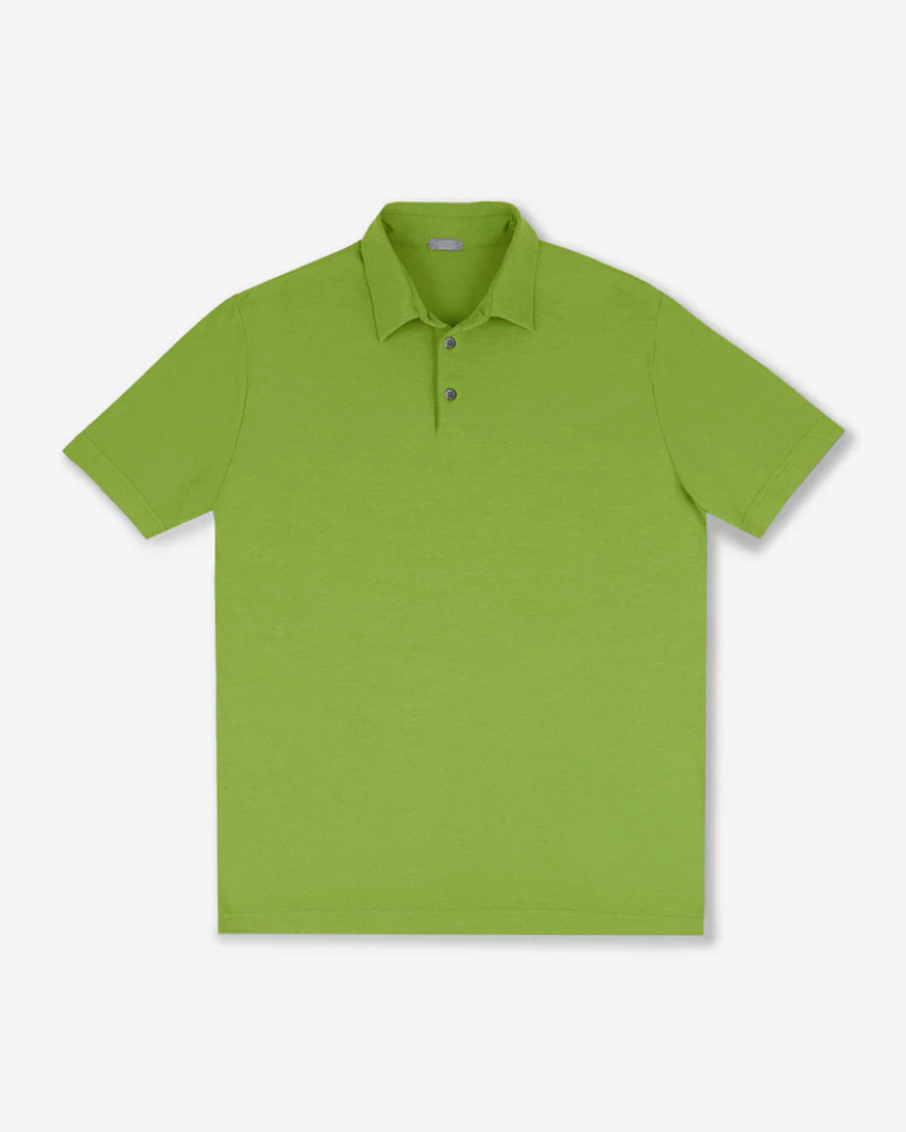 Slim-Fit Premium Cotton Polo Shirt - Green | Lightweight & Breathable