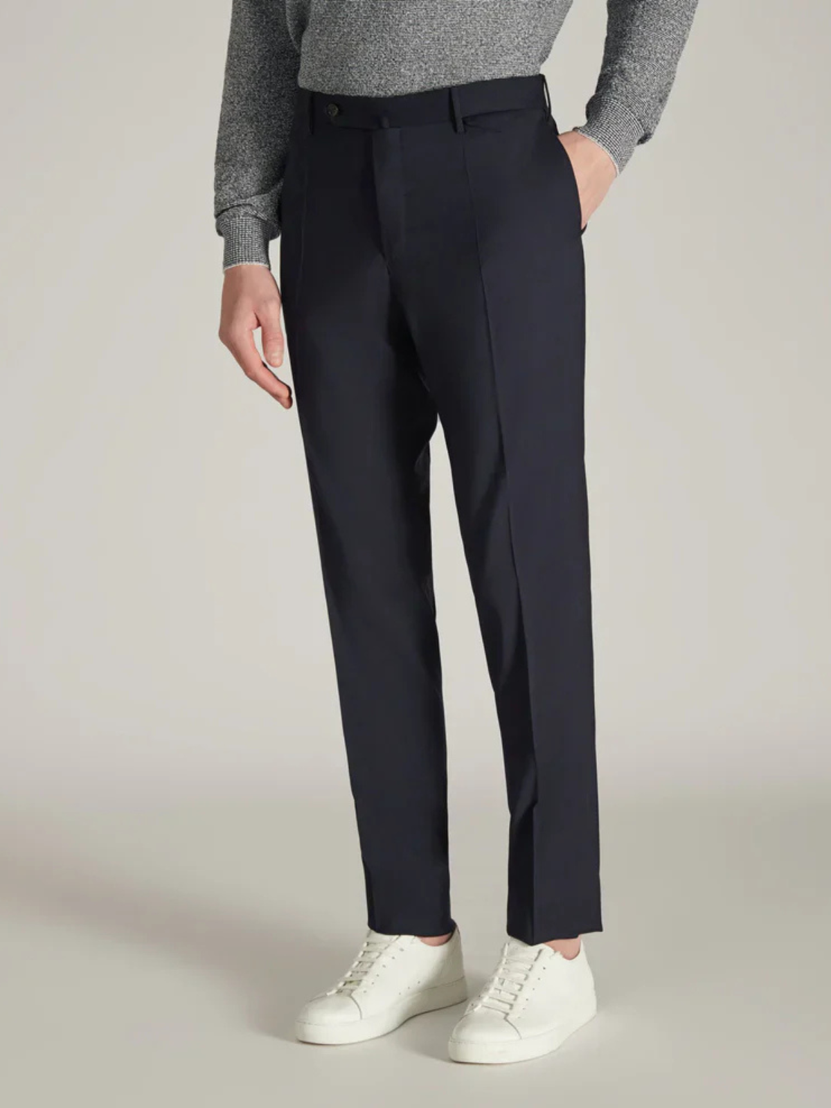 Men's Slim Fit Tropical Wool Trousers