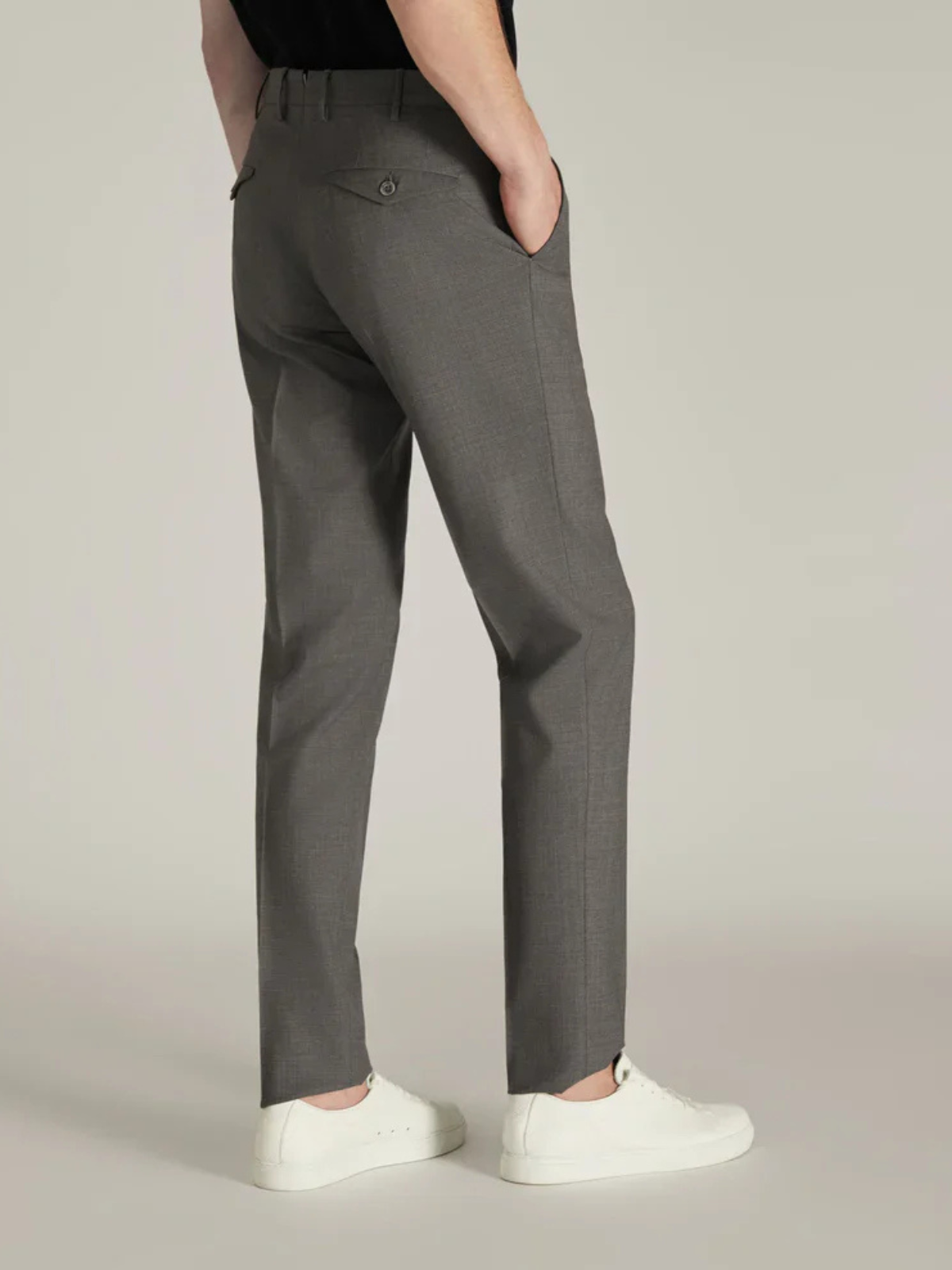 Men's Slim Fit Tropical Wool Trousers