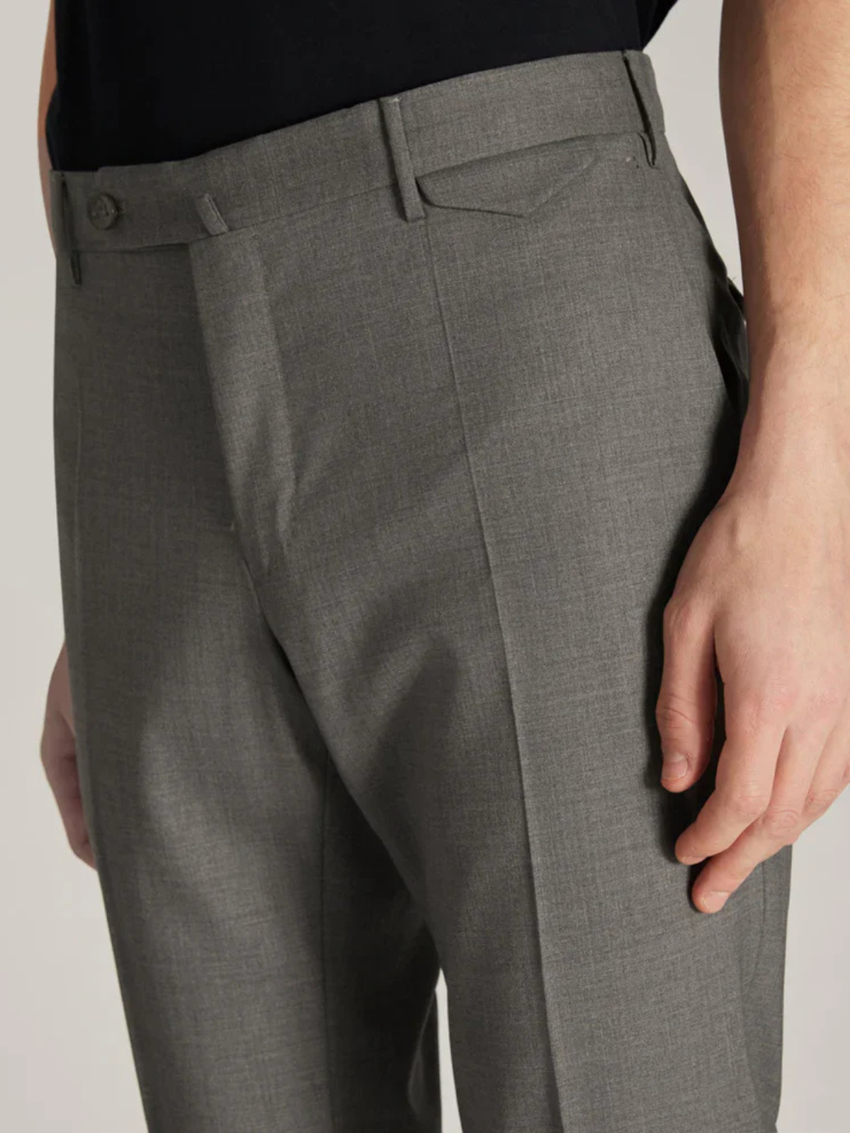 Men's Slim Fit Tropical Wool Trousers
