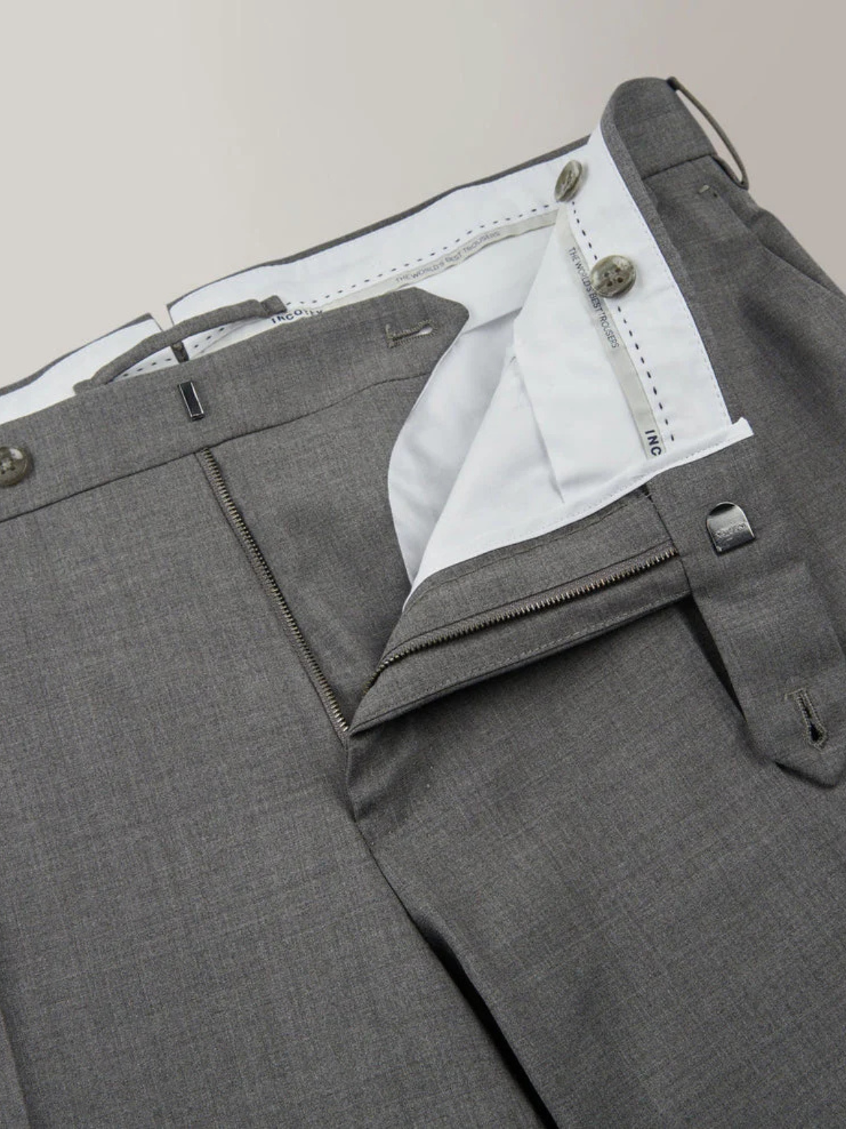 Men's Slim Fit Tropical Wool Trousers