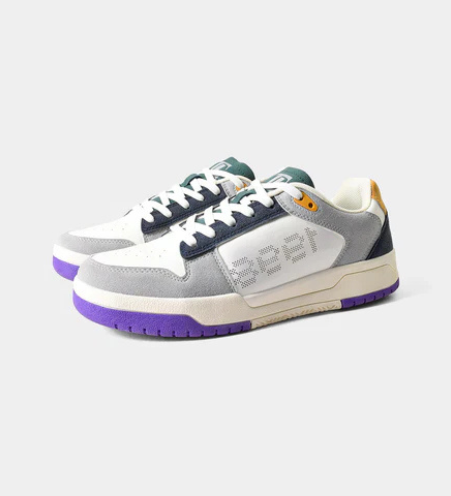 Men's Faux-Leather Lace-Up Sneakers