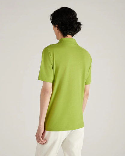 Slim-Fit Premium Cotton Polo Shirt - Green | Lightweight & Breathable