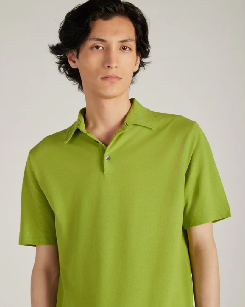 Slim-Fit Premium Cotton Polo Shirt - Green | Lightweight & Breathable