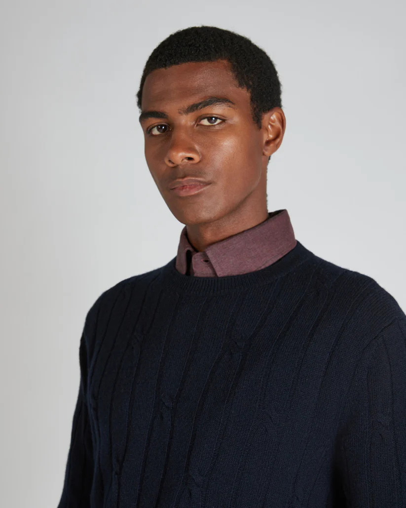 Men’s Slim Fit Wool & Cashmere Crew Neck Sweater