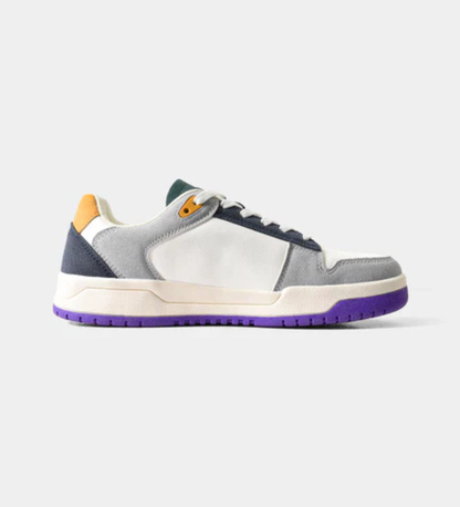 Men's Faux-Leather Lace-Up Sneakers