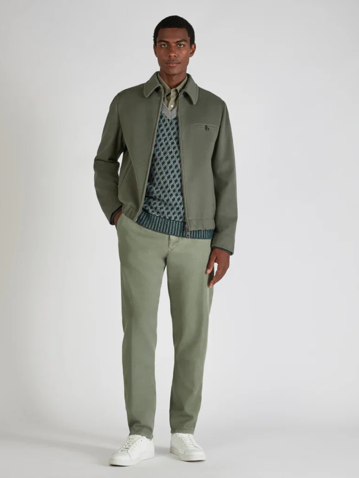 Men's Slim Fit Stretch Cotton Trousers