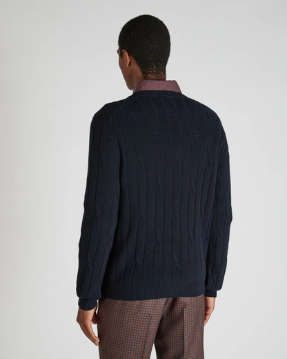 Men’s Slim Fit Wool & Cashmere Crew Neck Sweater