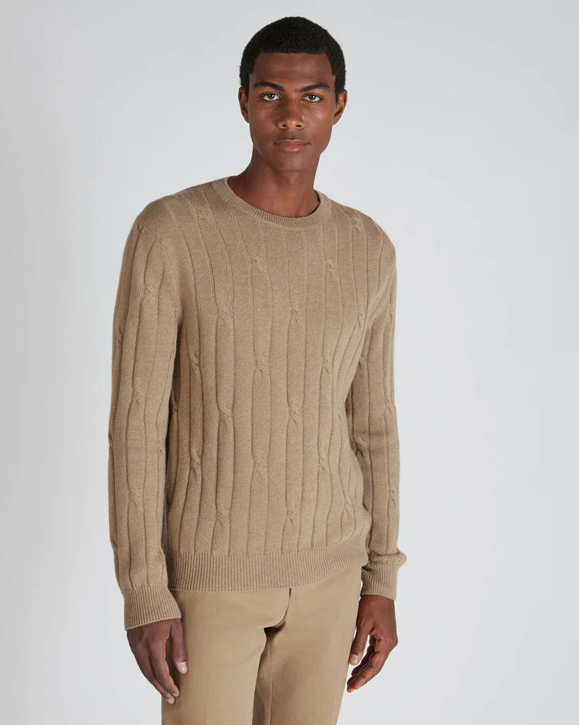 Men’s Slim Fit Wool & Cashmere Crew Neck Sweater