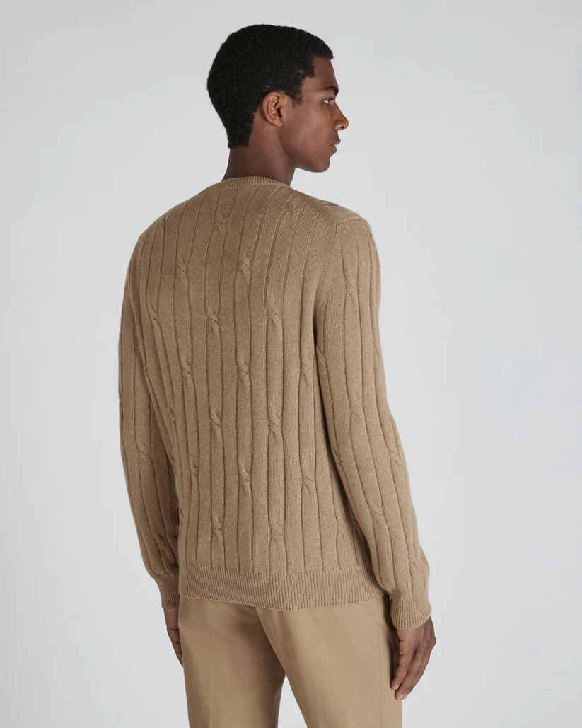 Men’s Slim Fit Wool & Cashmere Crew Neck Sweater