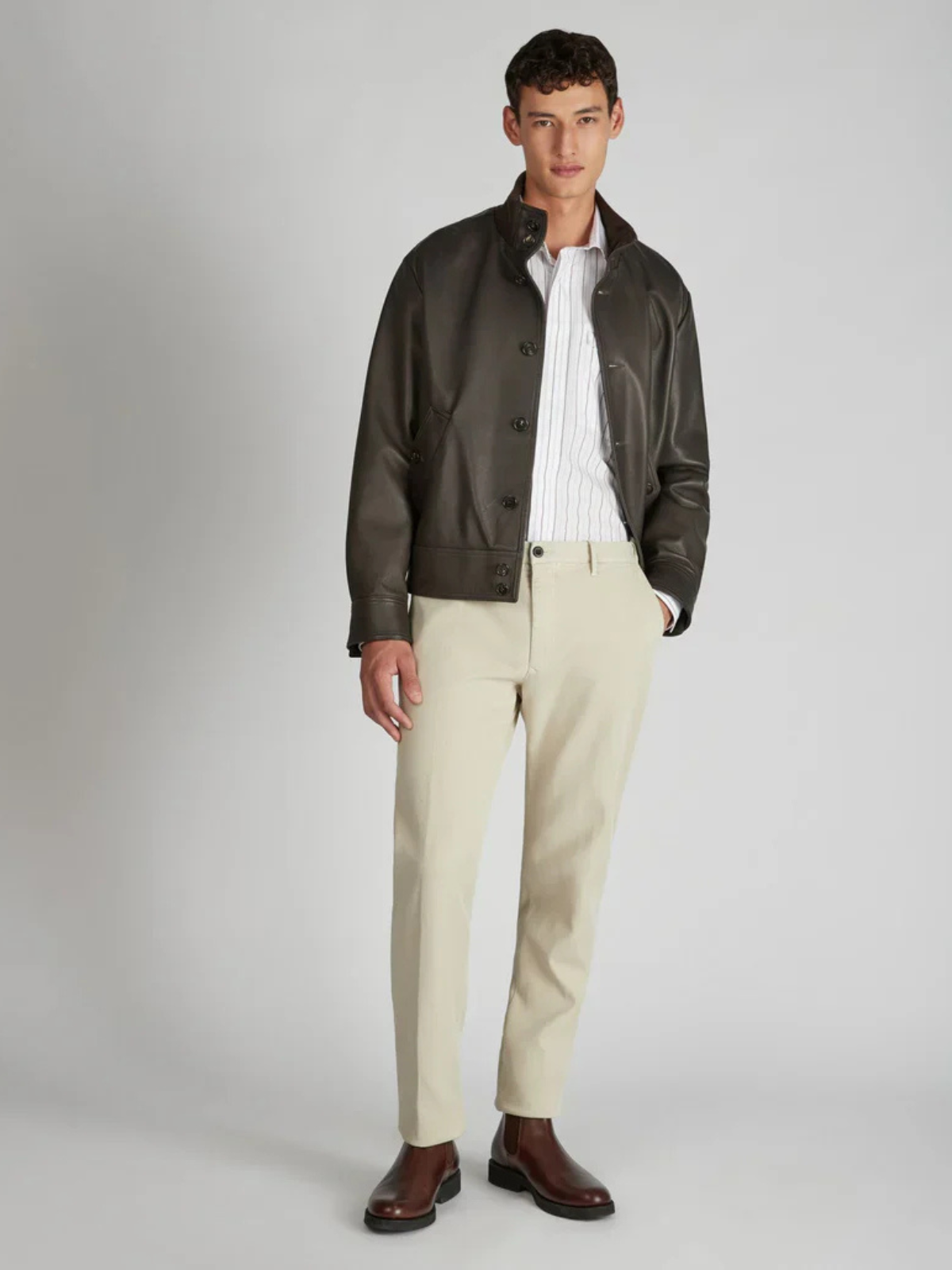 Men's Slim Fit Stretch Cotton Trousers